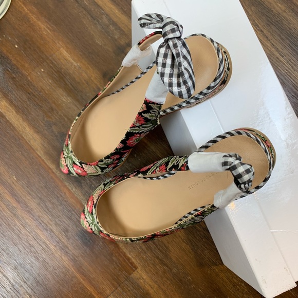 Anthropologie Bow-tied Slingback Flats Floral - Picture 4 of 8